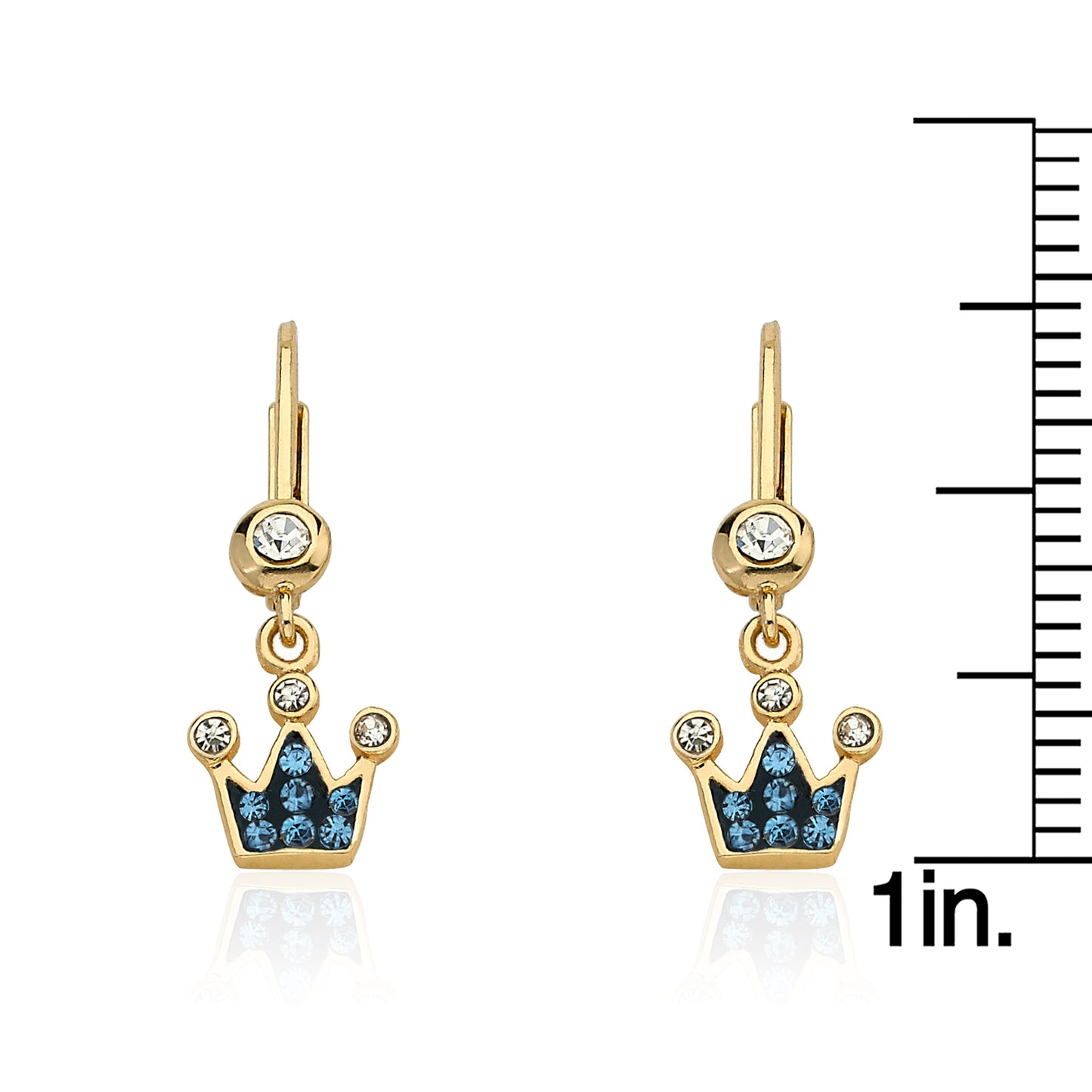 Crystal Crown Dangle Earring