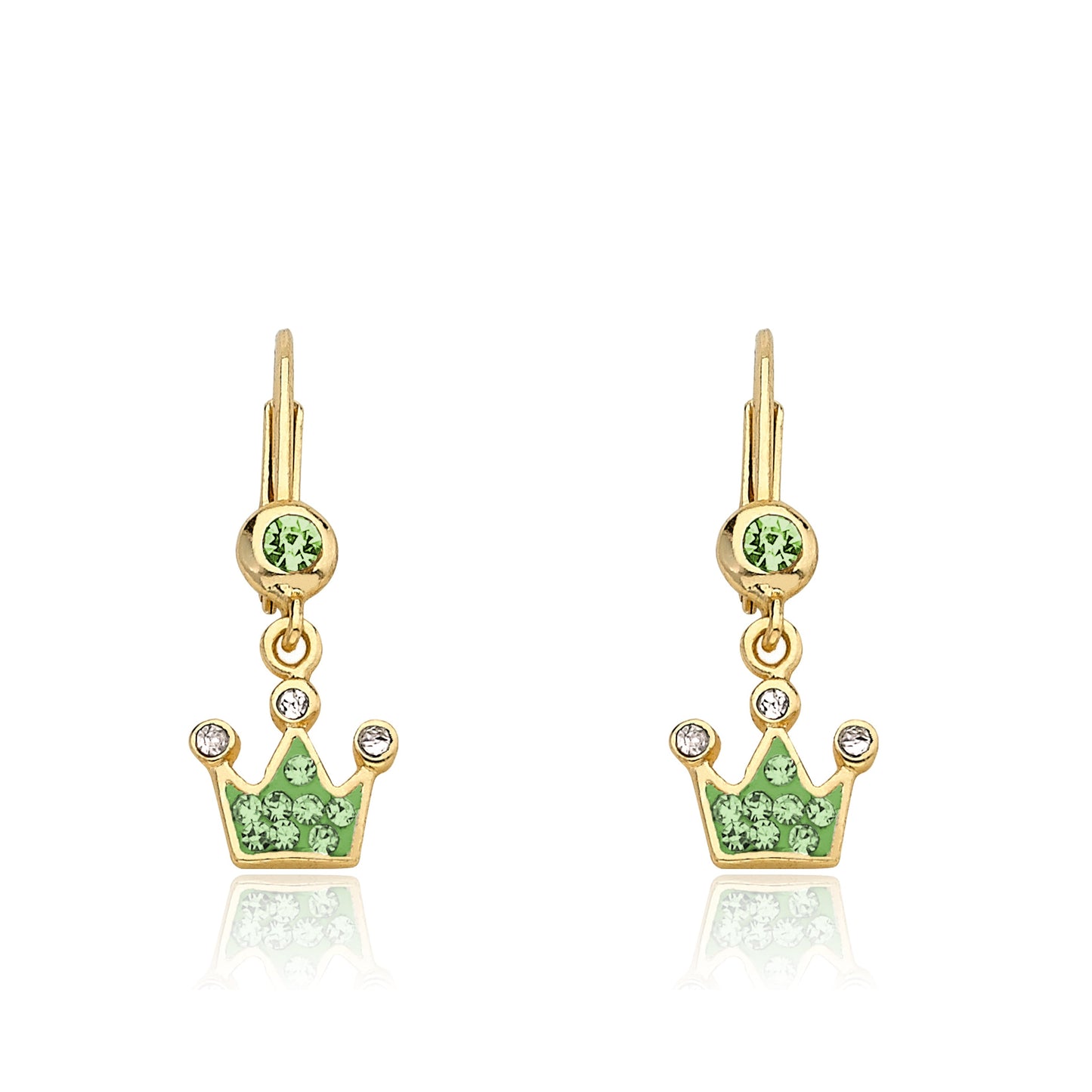 Crystal Crown Dangle Earring