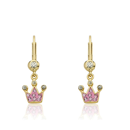 Crystal Crown Dangle Earring