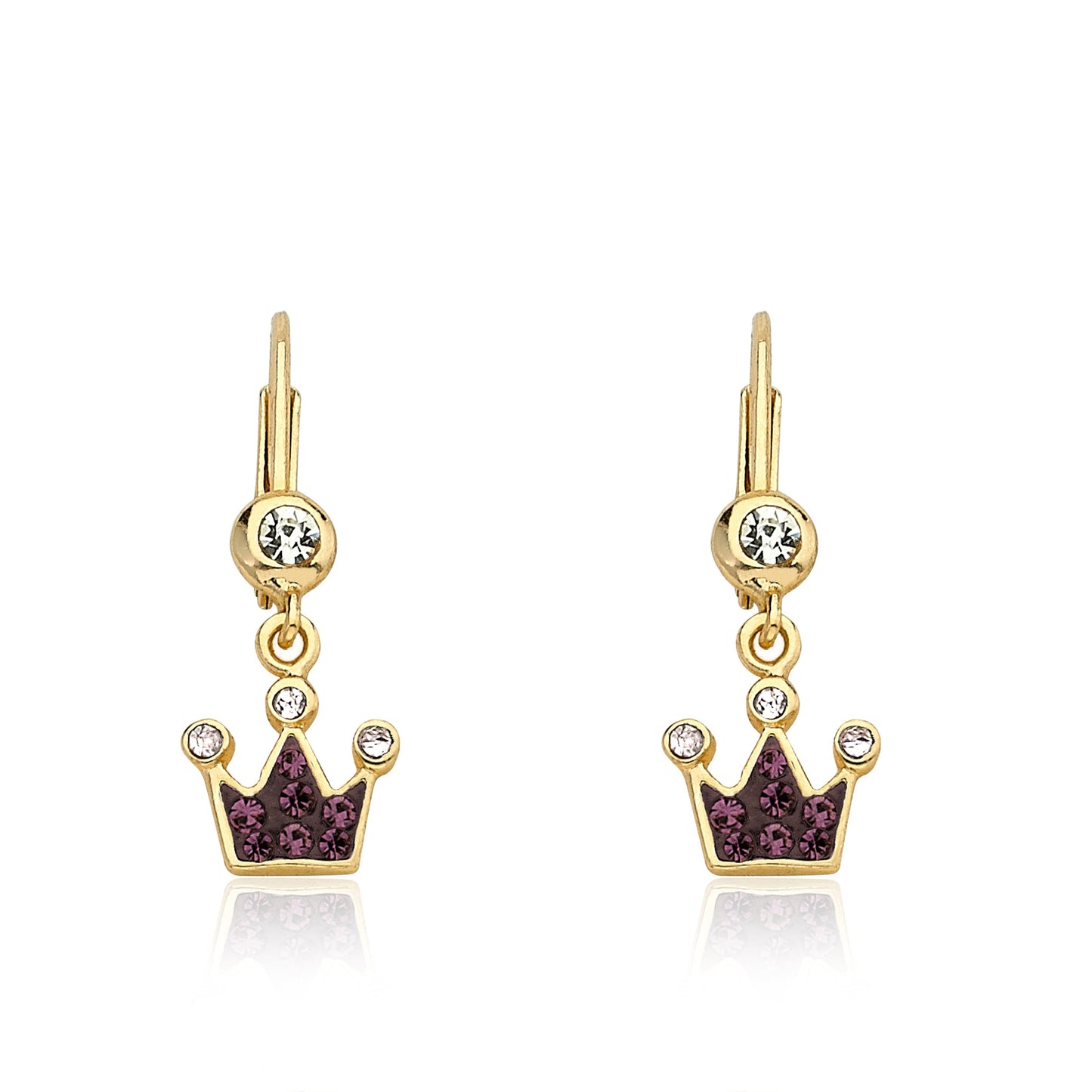 Crystal Crown Dangle Earring