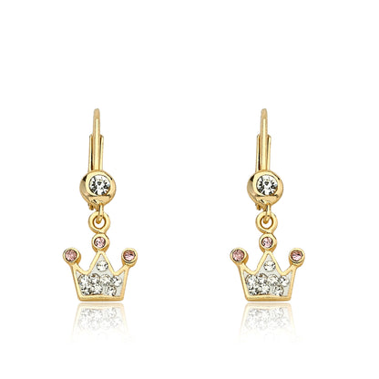 Crystal Crown Dangle Earring