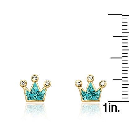 Crystal Crown Stud Earring