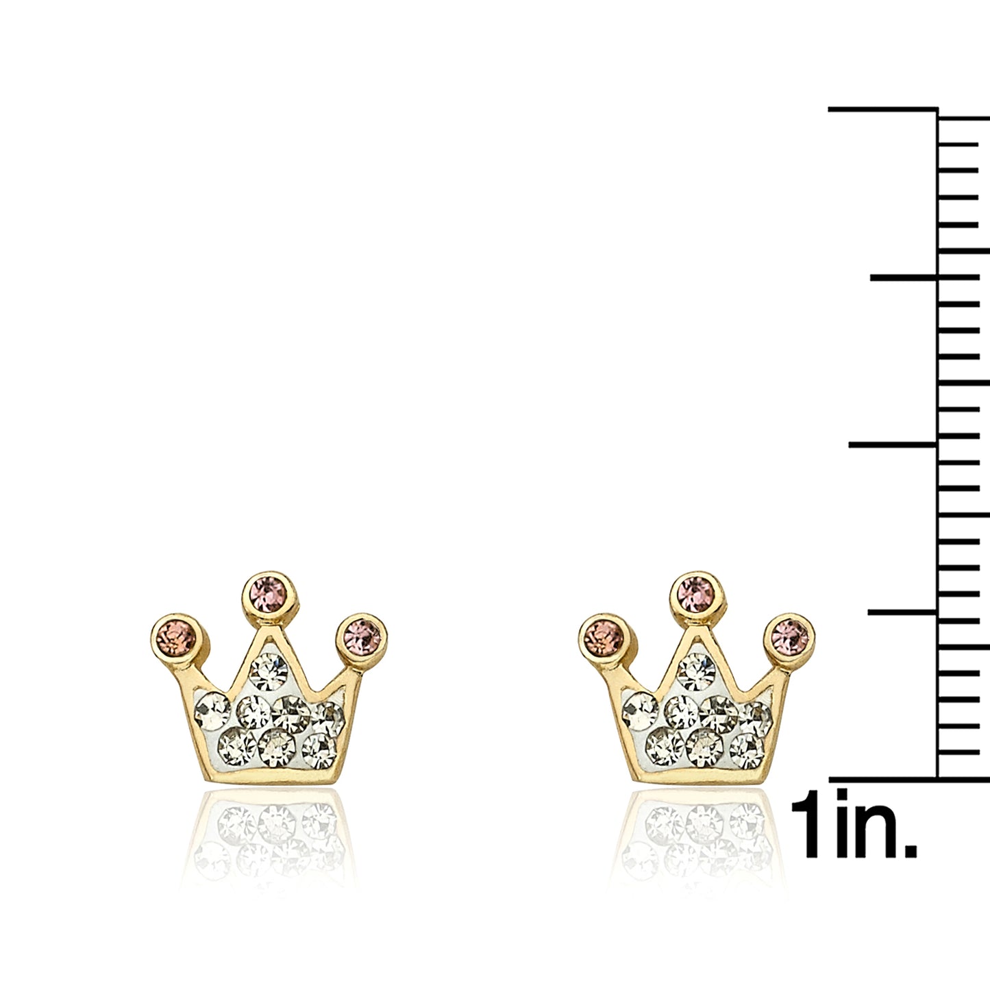 Crystal Crown Stud Earring