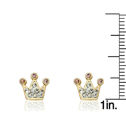 Crystal Crown Stud Earring