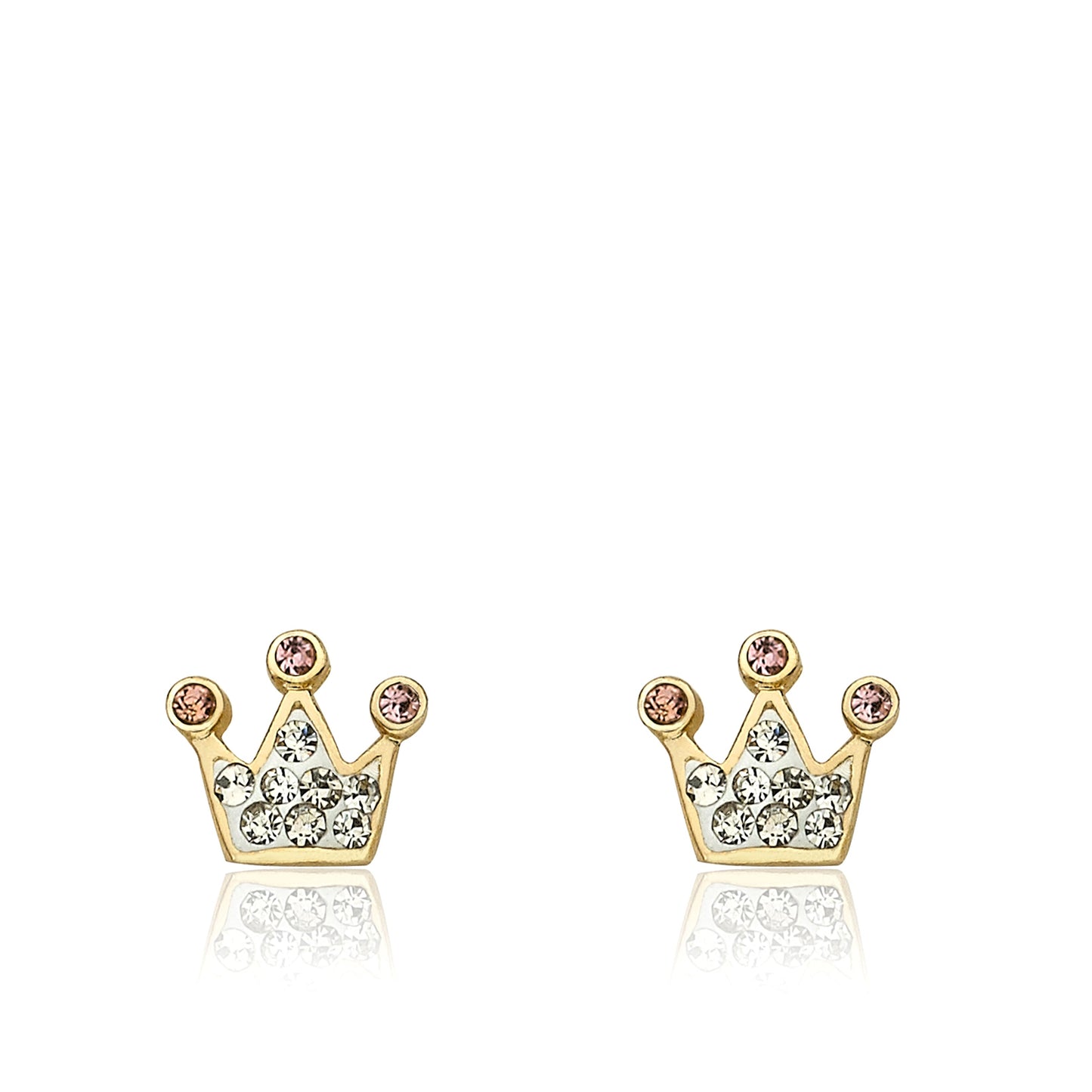 Crystal Crown Stud Earring