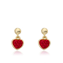 Crystal Dangle Heart Earring