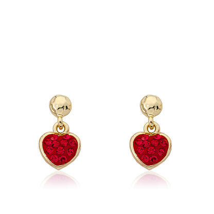 Crystal Dangle Heart Earring