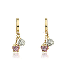 Crystal Butterfly Dangle Earring