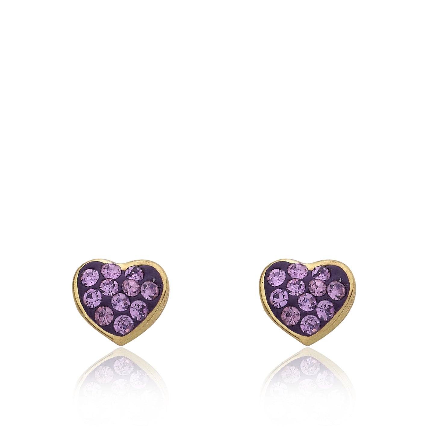 Crystal Heart Stud Earring