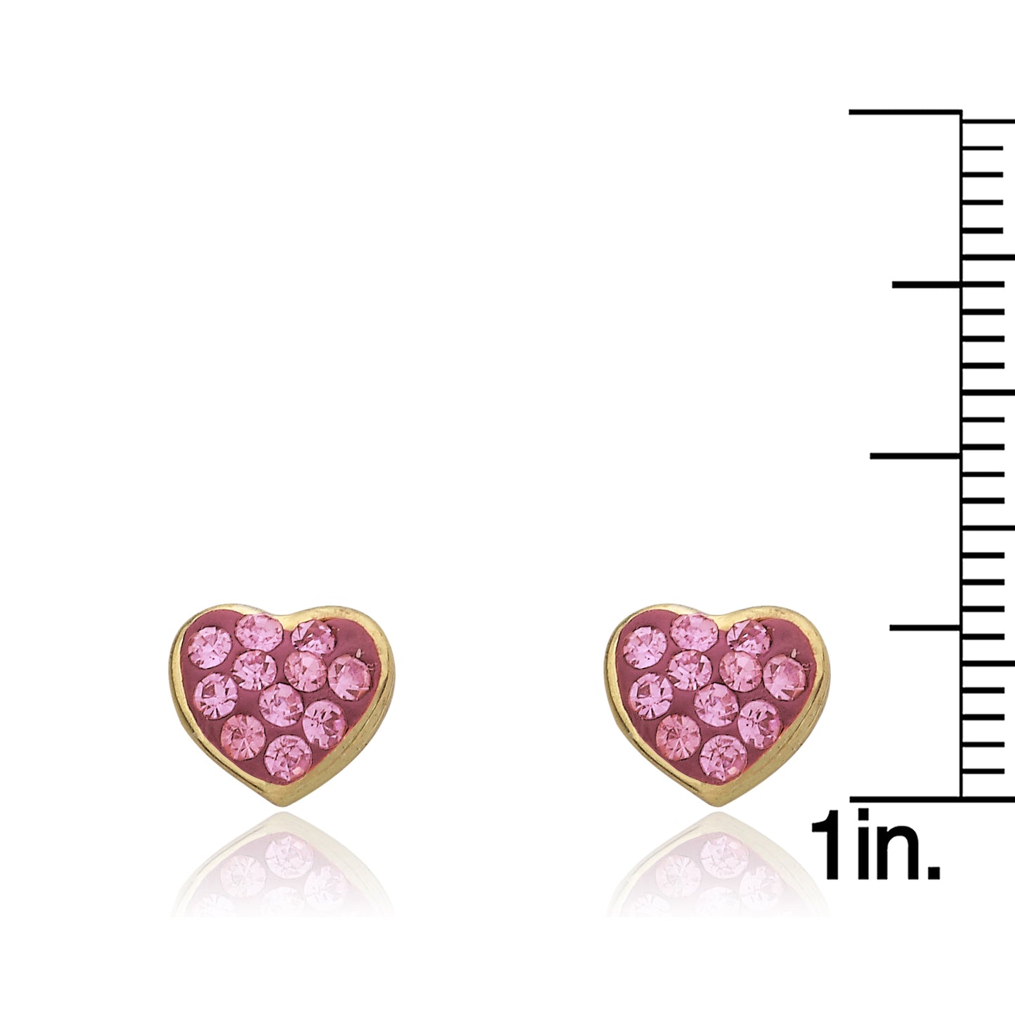 Crystal Heart Stud Earring