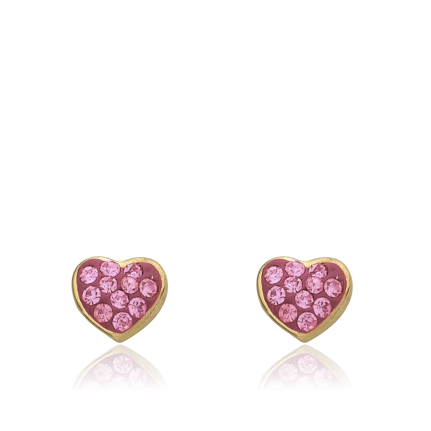 Crystal Heart Stud Earring