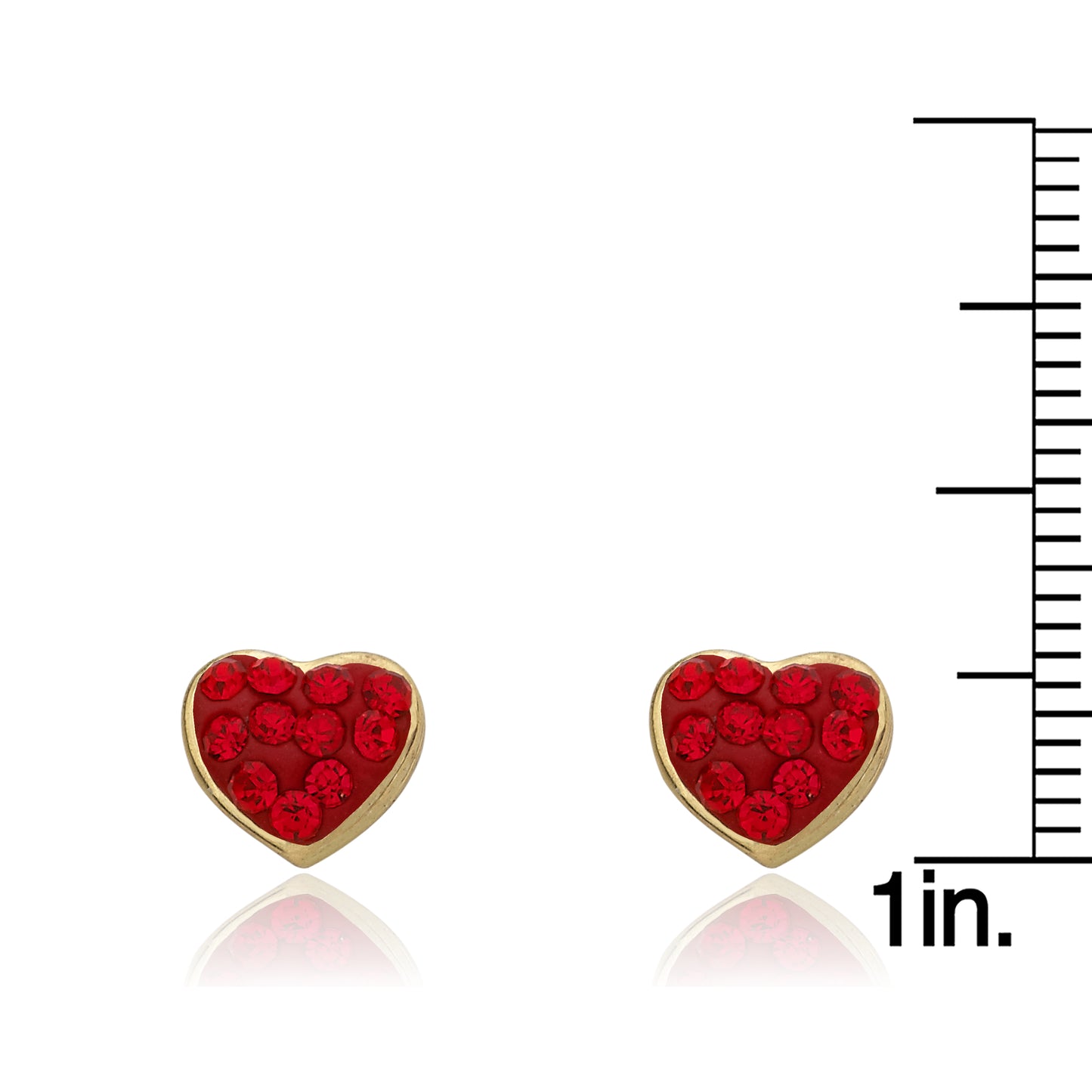 Crystal Heart Stud Earring