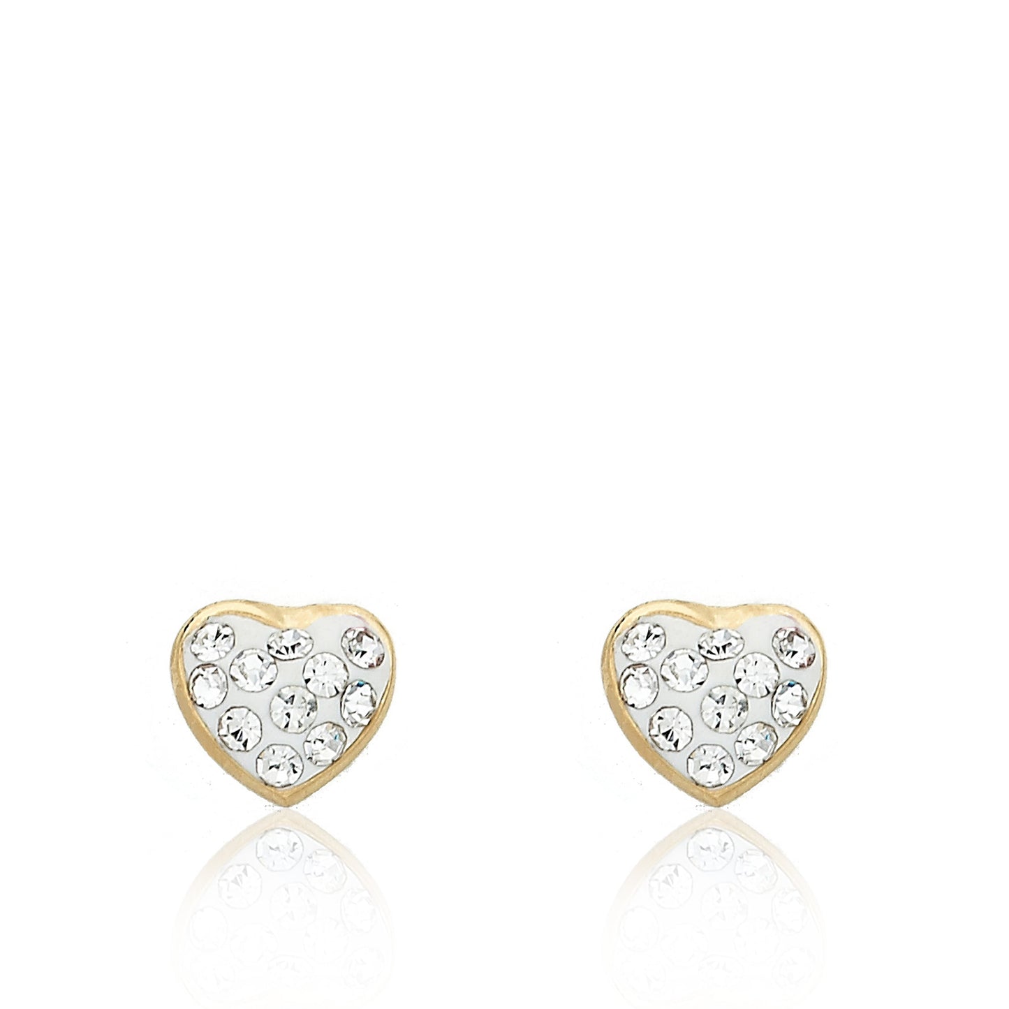 Crystal Heart Stud Earring