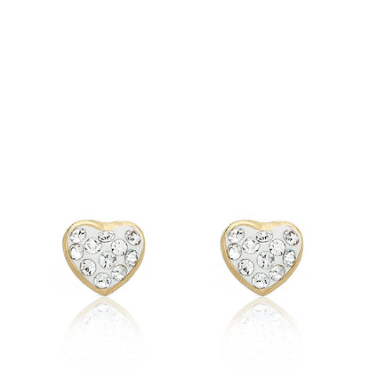 Crystal Heart Stud Earring