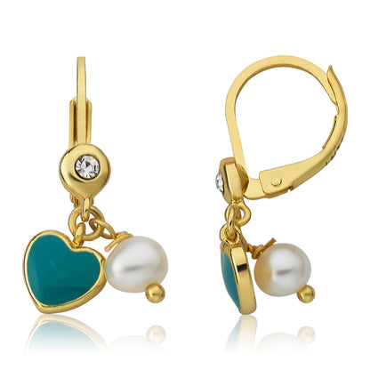 Heart Earring With Fresh Water Pearl