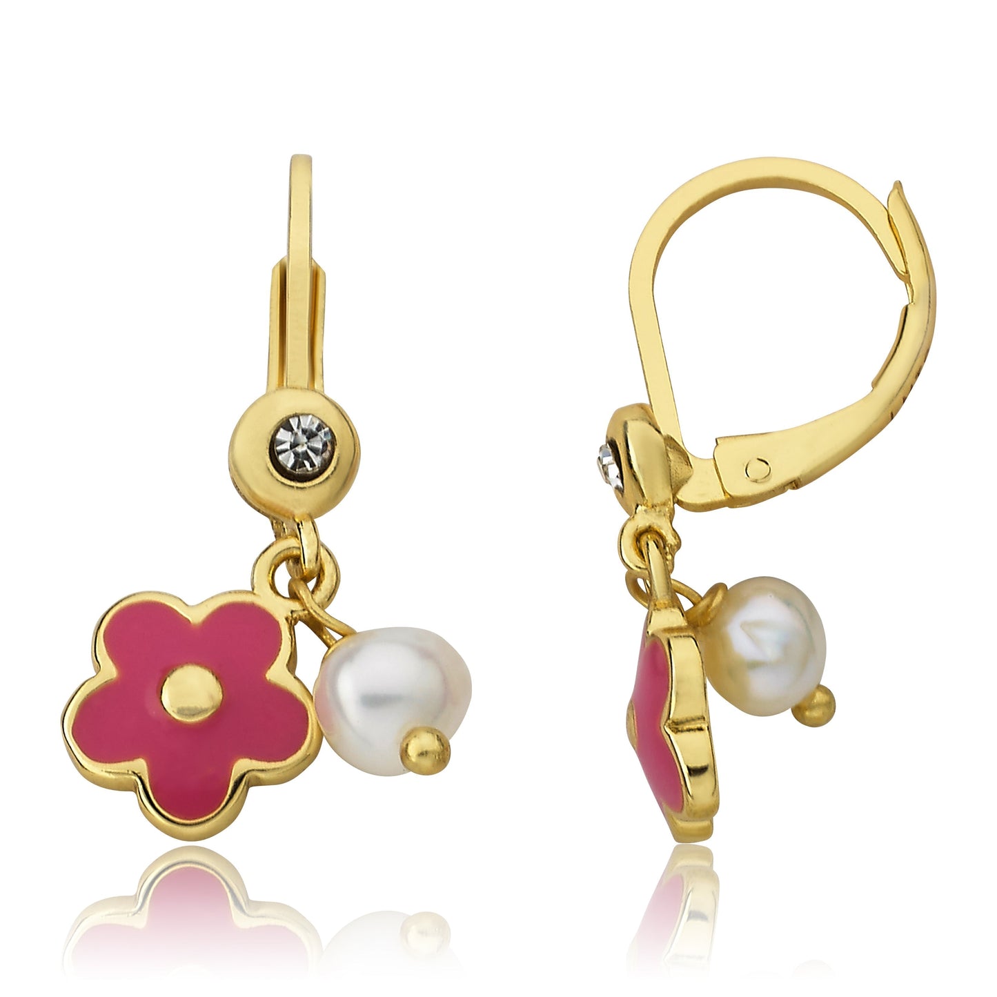 Flower Earring With Fresh Water Pearl