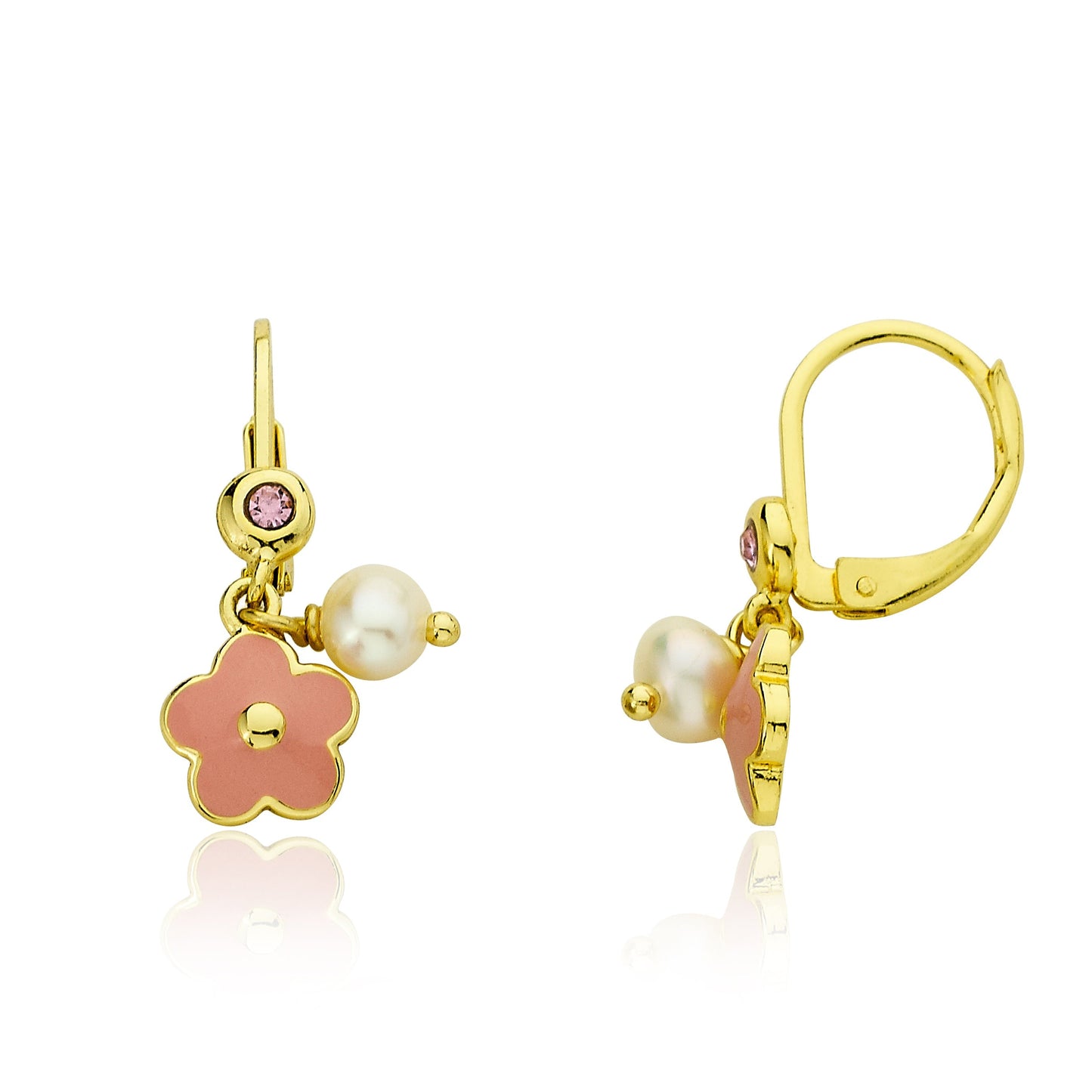 Flower Earring With Fresh Water Pearl