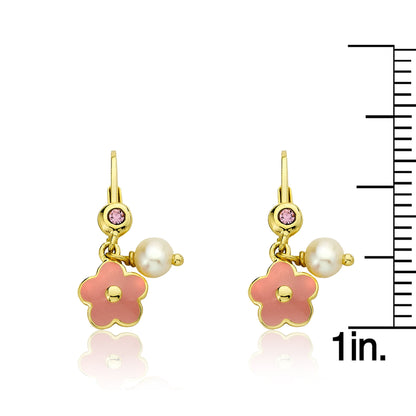 Flower Earring With Fresh Water Pearl