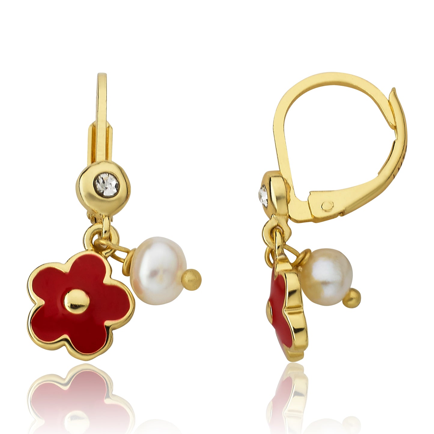 Flower Earring With Fresh Water Pearl