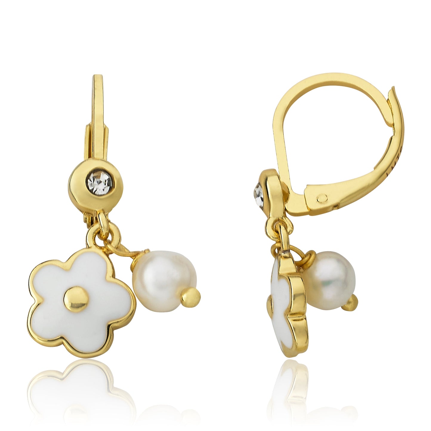 Flower Earring With Fresh Water Pearl