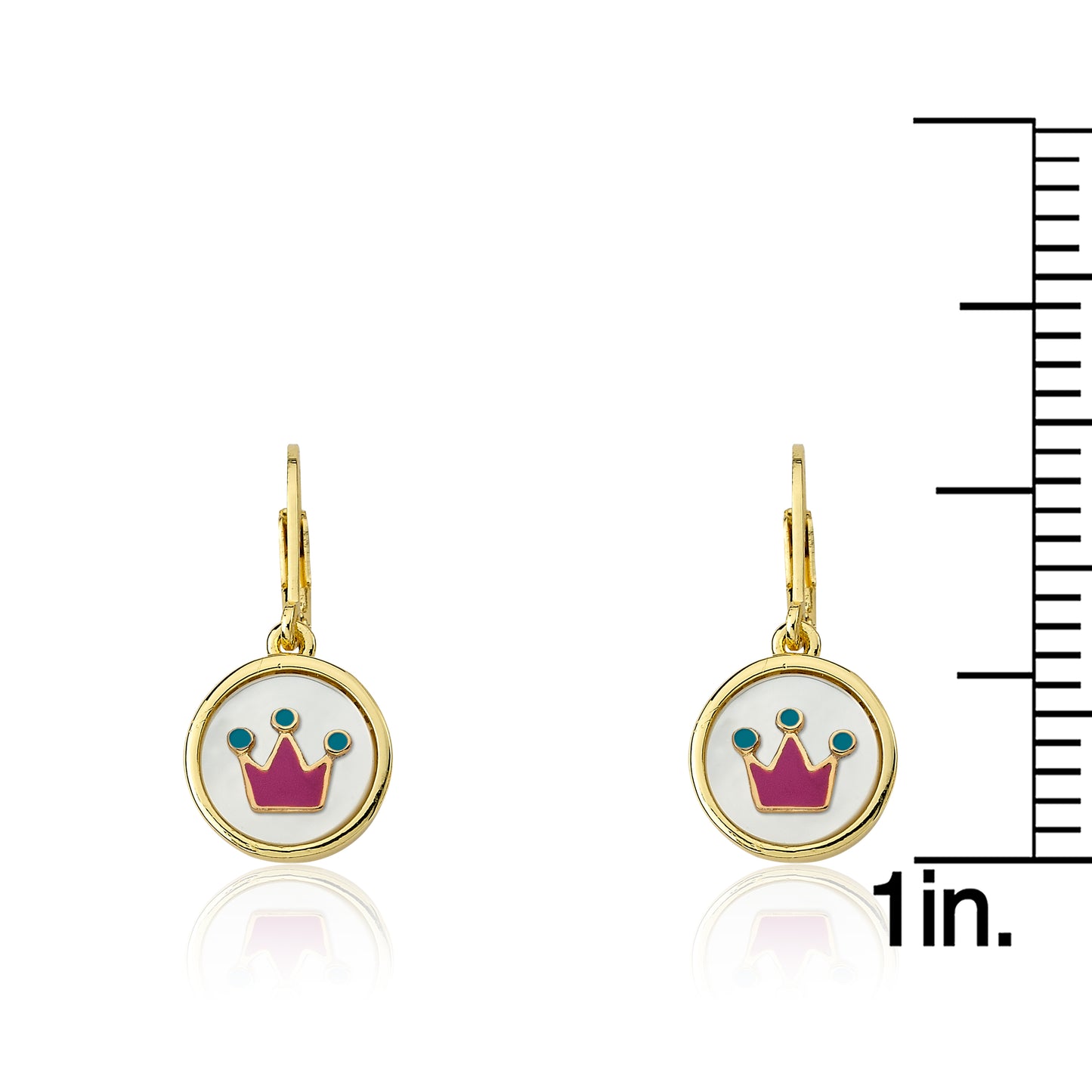 Coin Crown Dangle Earring