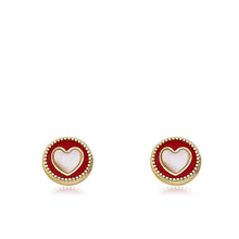 Mother of Pearl Heart Stud Earring