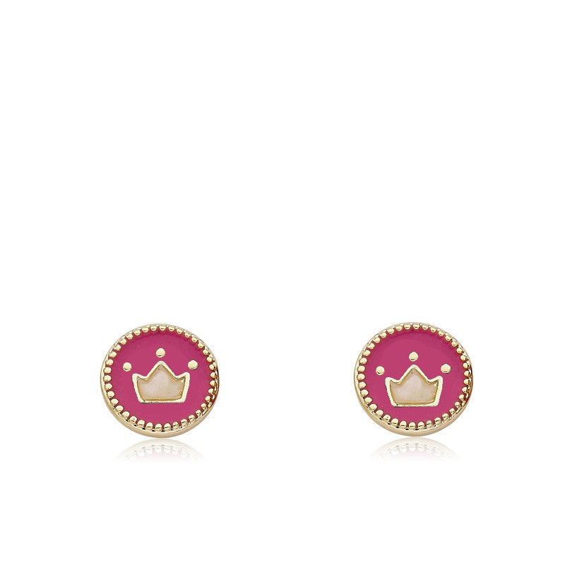 Mother of Pearl Crown Stud Earring