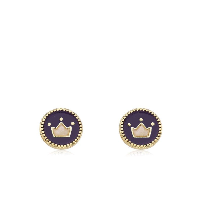 Mother of Pearl Crown Stud Earring