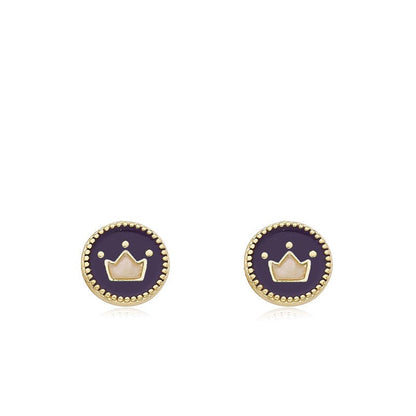 Mother of Pearl Crown Stud Earring