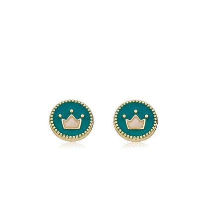 Mother of Pearl Crown Stud Earring