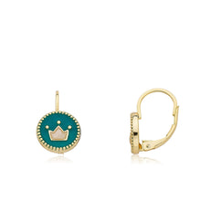 Enamel Crown Earring