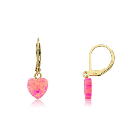 Glitter Girl Opal Heart Earring