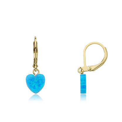 Glitter Girl Opal Heart Earring