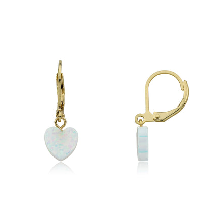 Glitter Girl Opal Heart Earring