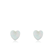 Glitter Girl Opal Heart Stud Earring