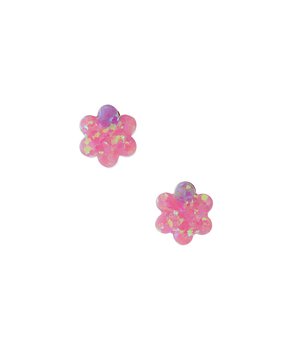 Opal Flower Stud Earring