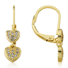 Double Heart Dangle Earring