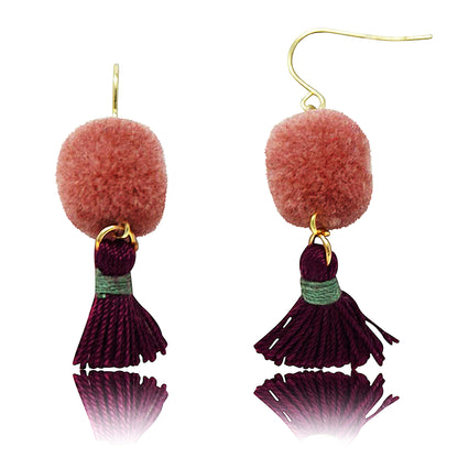 Mileez Pom Pom & Tassel Earring