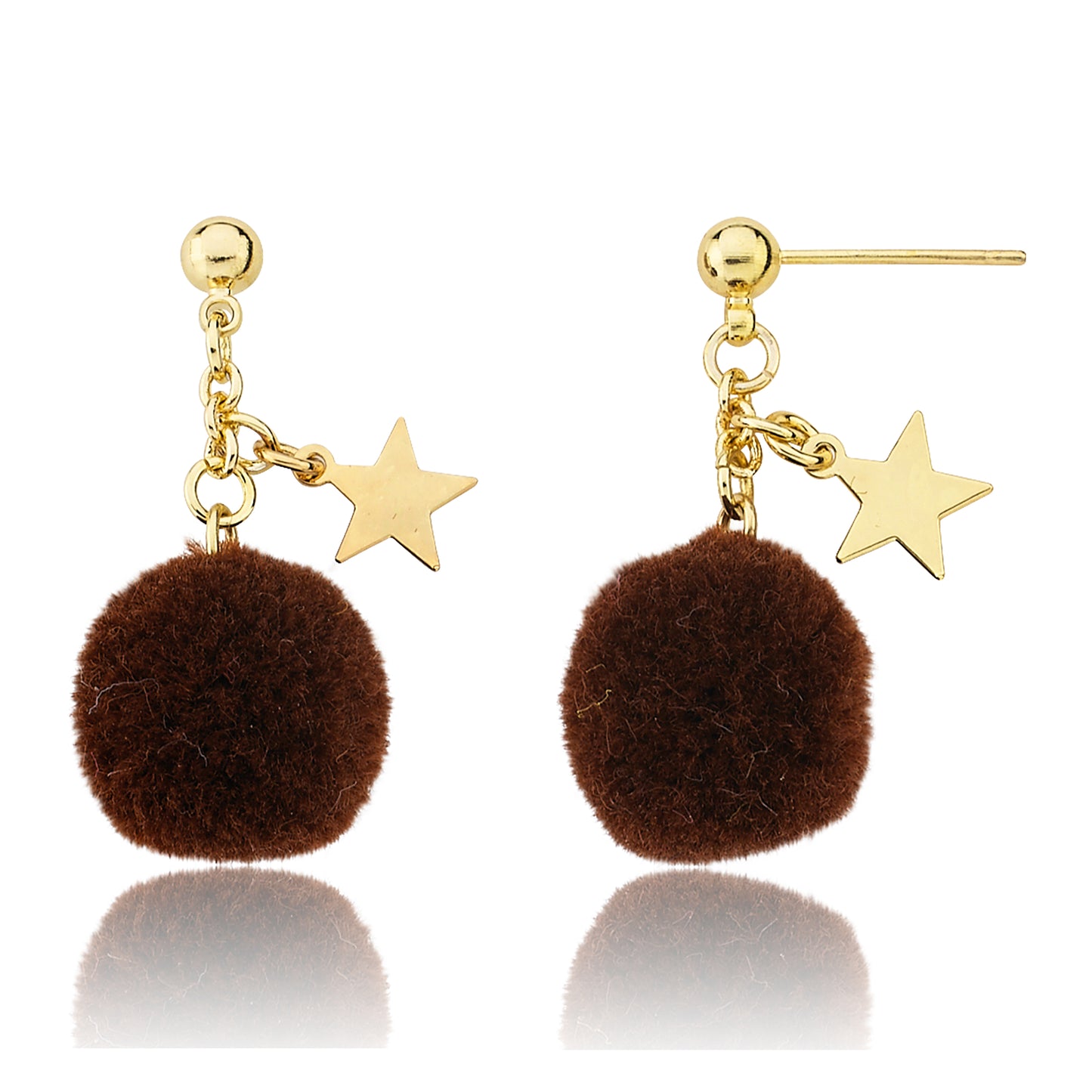 Mileez Pom Pom & Star Earring