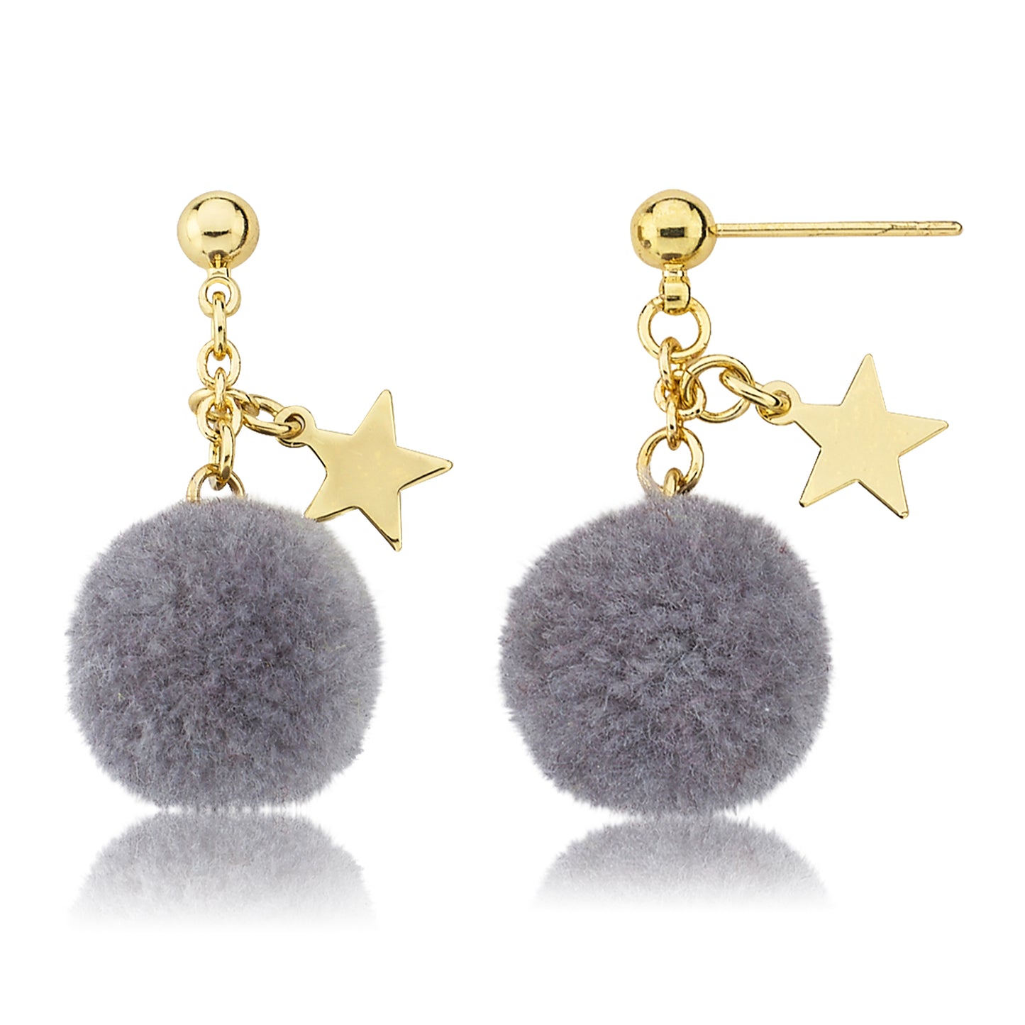 Mileez Pom Pom & Star Earring