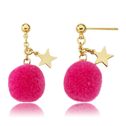 Mileez Pom Pom & Star Earring