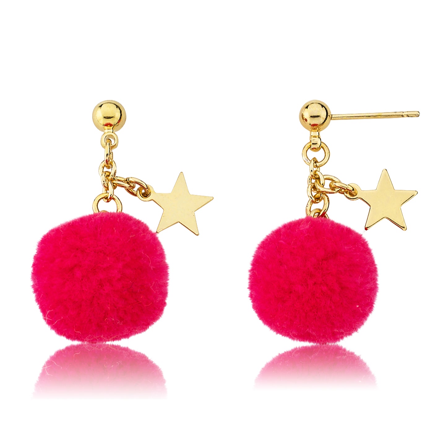 Mileez Pom Pom & Star Earring