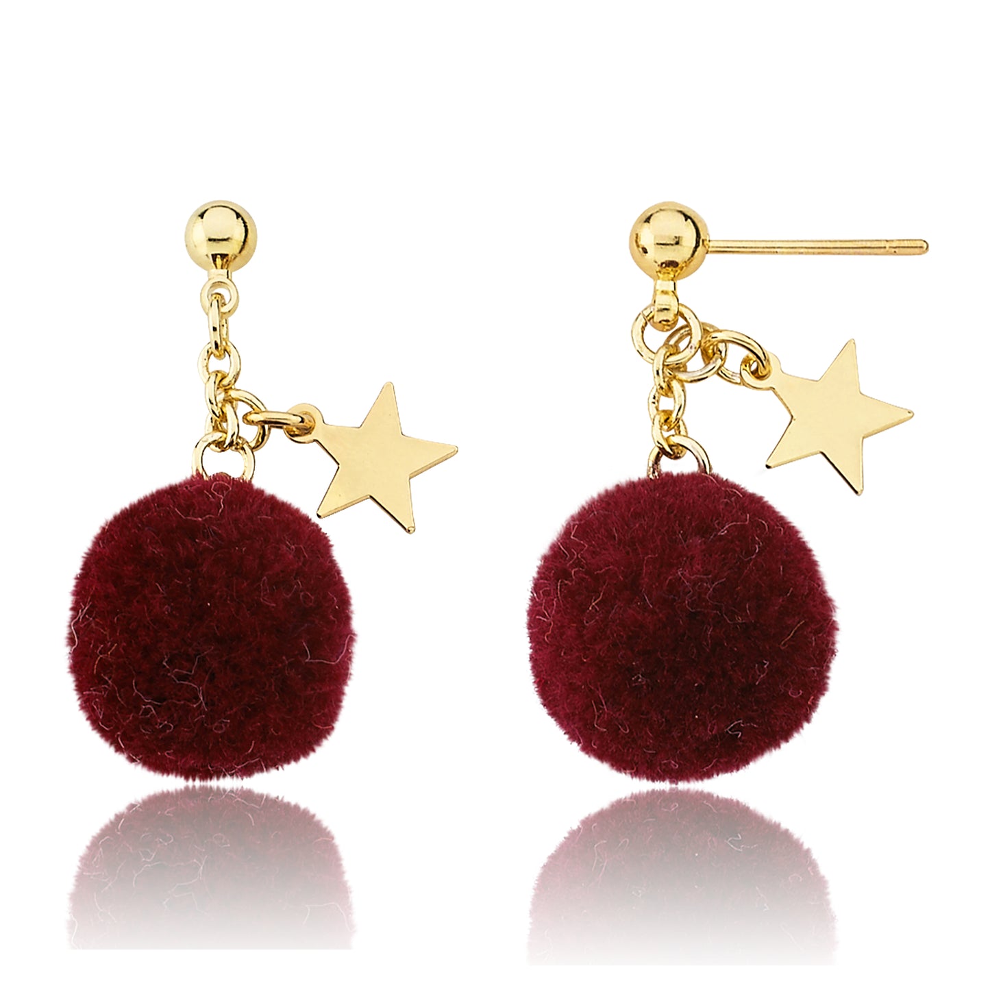 Mileez Pom Pom & Star Earring