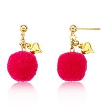 Mileez Pom Pom & Heart Earring