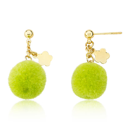 Mileez Pom Pom & Flower Earring