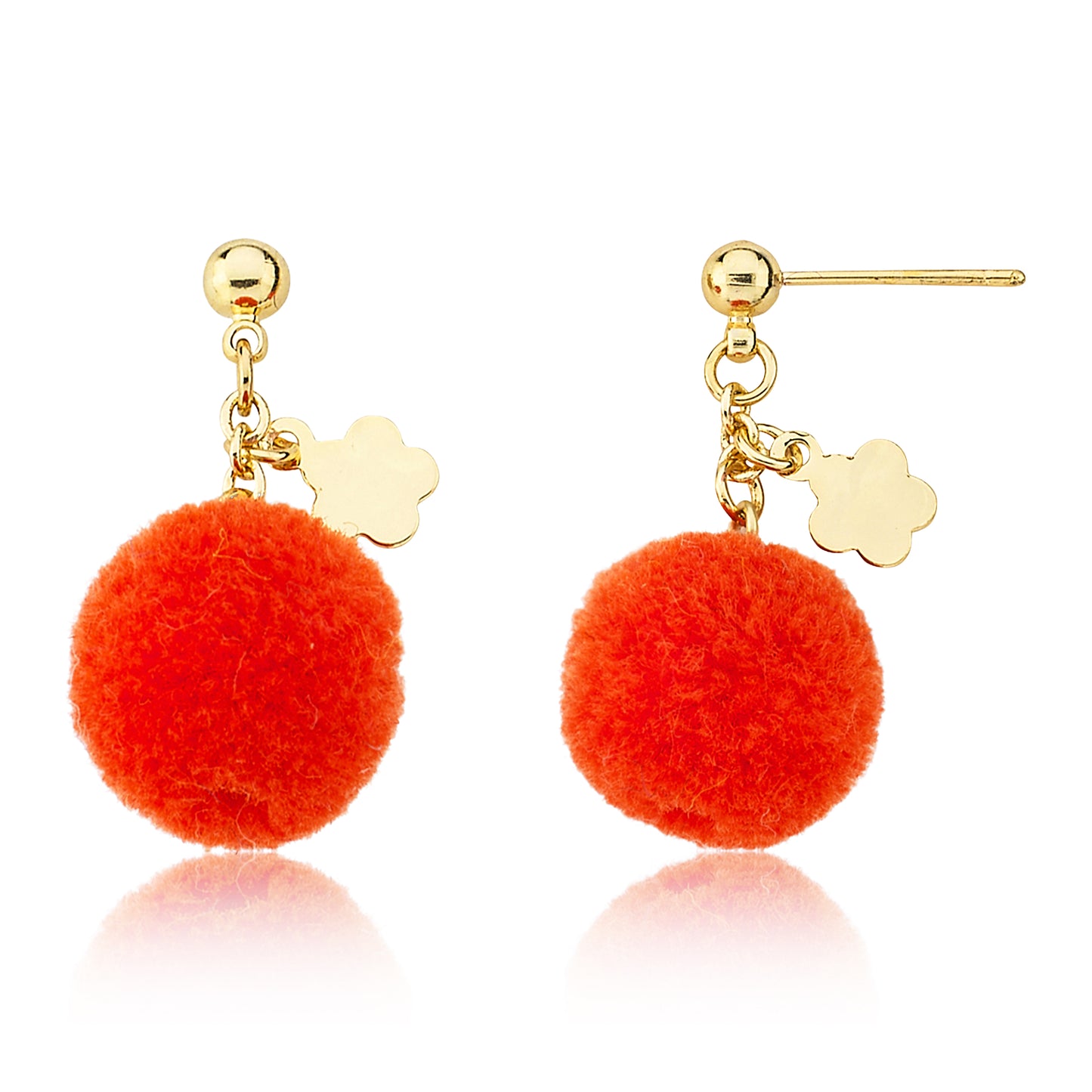 Mileez Pom Pom & Flower Earring