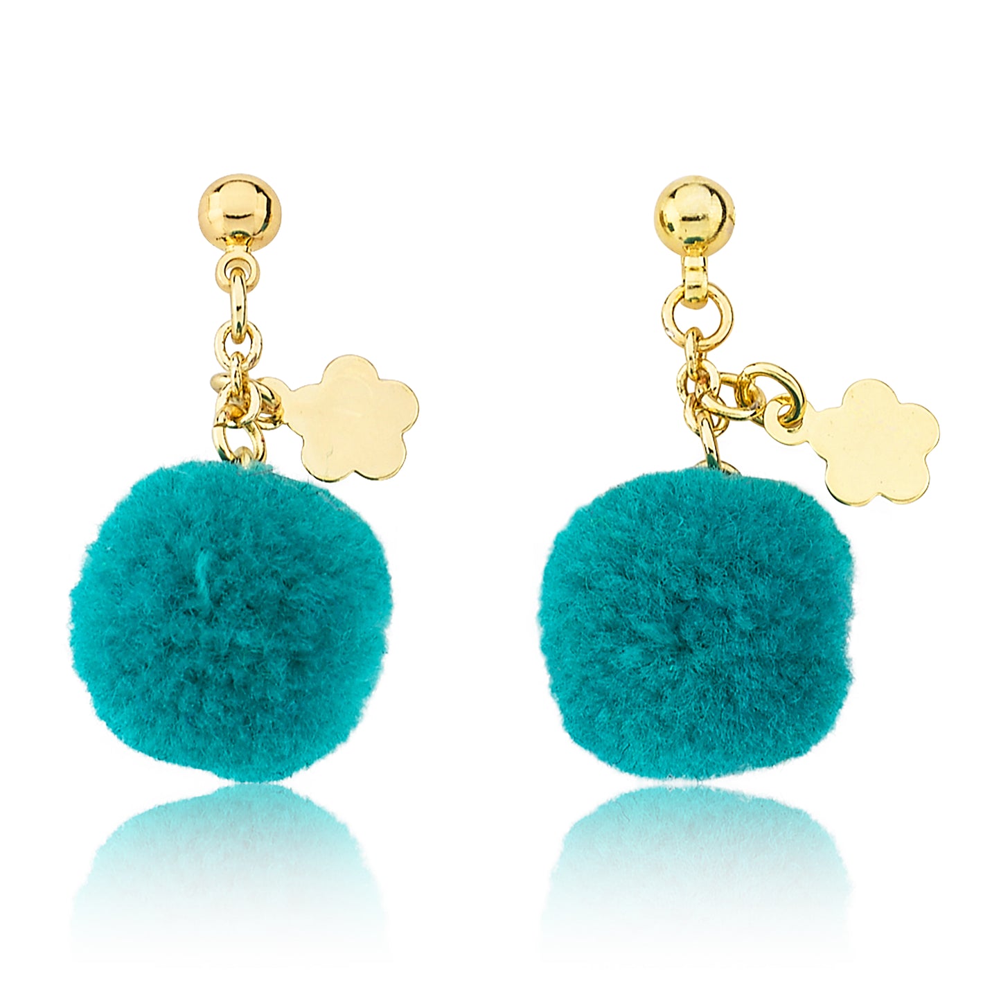 Mileez Pom Pom & Flower Earring