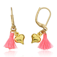 Mileez Mini Tassel & Heart Dangle Leverback Earring