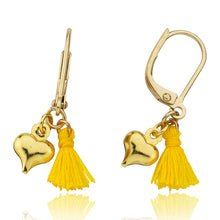 Mileez Mini Tassel & Heart Dangle Leverback Earring