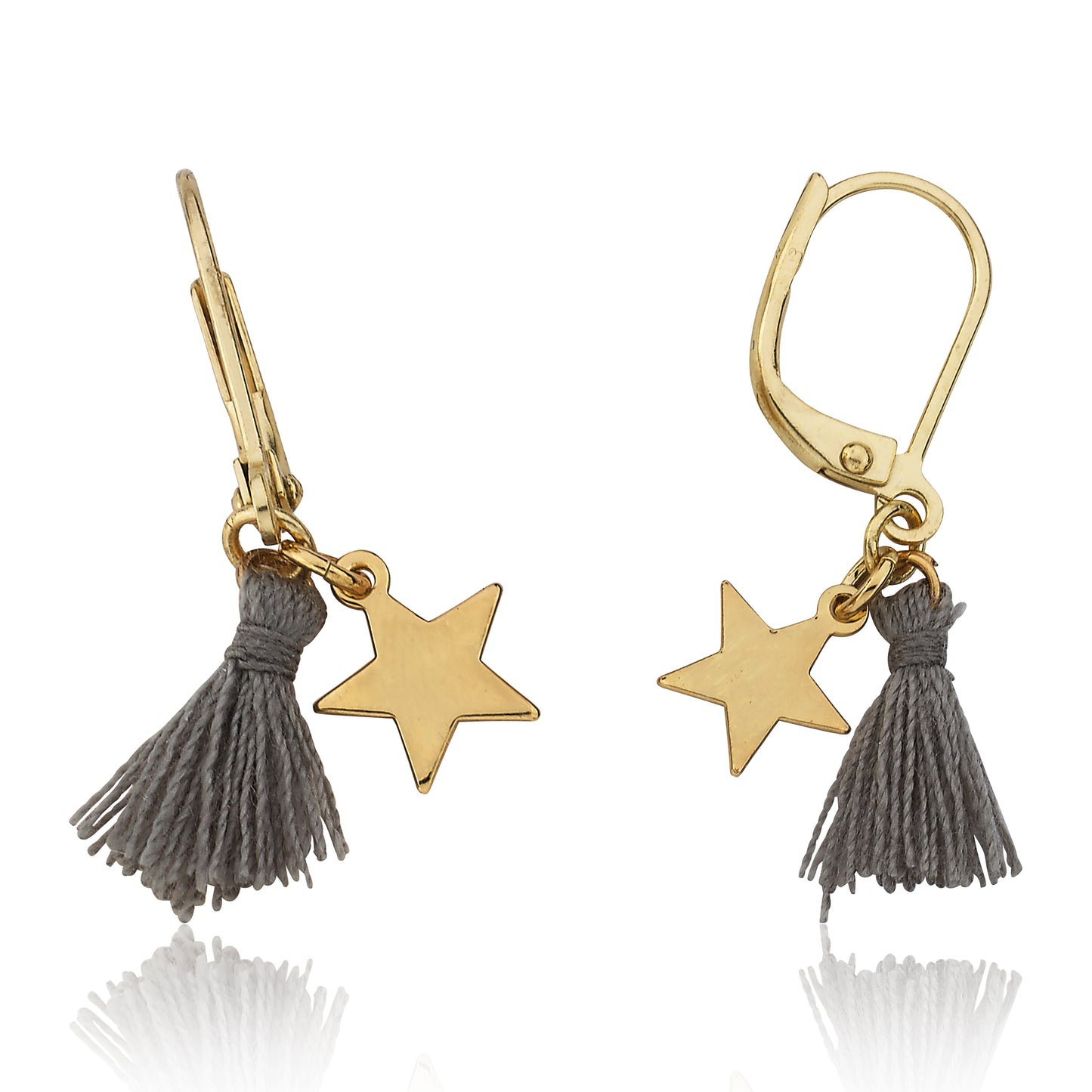 Mileez Mini Tassel & Star Dangle Leverback Earring